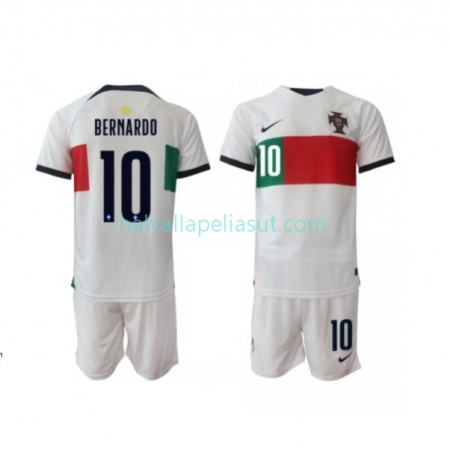 Jalkapallo Pelipaidat/Peliasut Portugali Bernardo 10 Lasten Vieraspaita World Cup 2022 Lyhythihainen